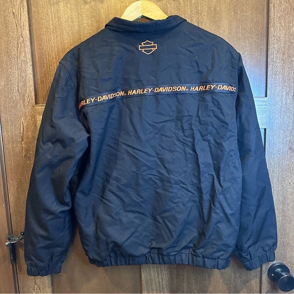 Harley-Davidson Black Jacket with Orange Accents - Picture 3 of 7